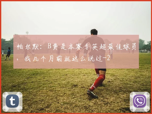 帕尔默：B费是本赛季英超最佳球员，我几个月前就这么说过